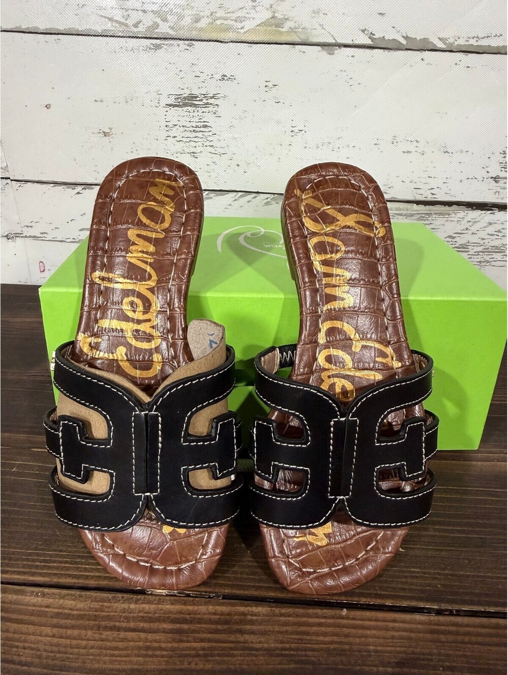 Sam Edelman Bay Kids Black Leather Sandal Size 11 NIB